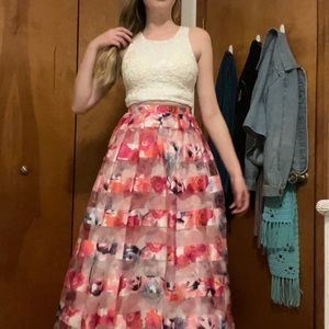 Two piece prom dress